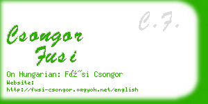 csongor fusi business card